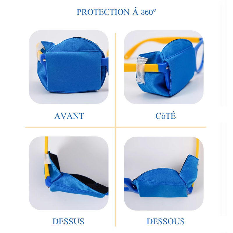 Couvre-lunettes en soie pour enfants pour Amblyopie Strabisme Couvre-lunettes correctif