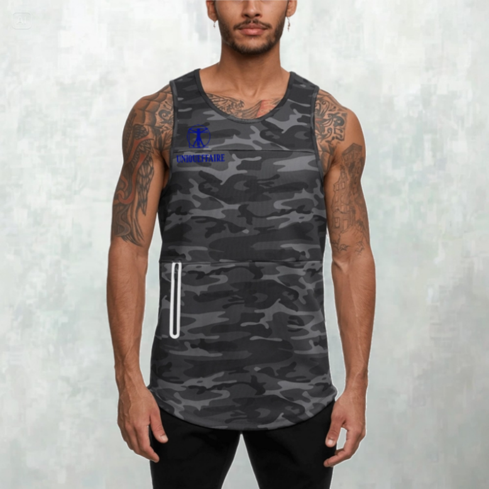 Débardeur Camouflage pour Sport Homme - Personnalisable avec Nom