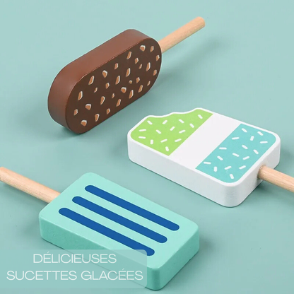Set de 6 Sucettes Glacées avec Support Personnalisé - Jouet pour Enfant