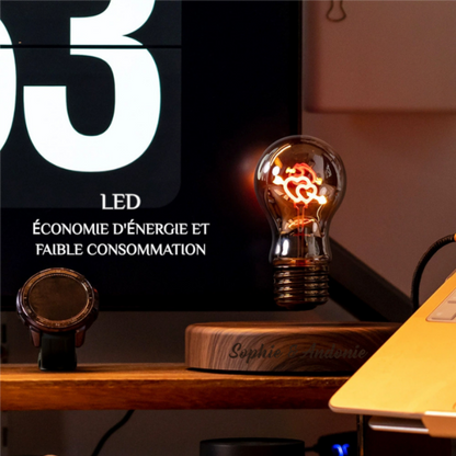 Ampoule Magnétique à Levitation Lampe Cadeau Créatif et Personnalisé pour Saint-Valentin
