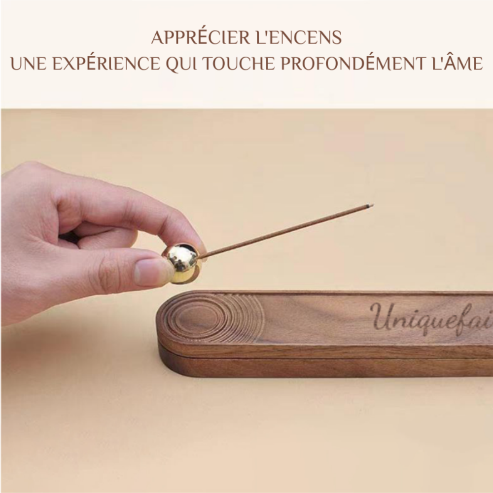Boîte à encens en noyer - Portables et personnalisables par gravure