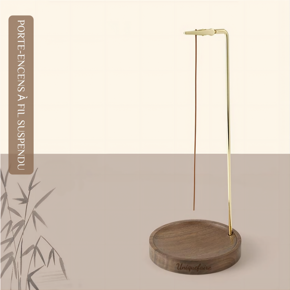 Support en Noyer à Bâtons d'Encens en Suspension