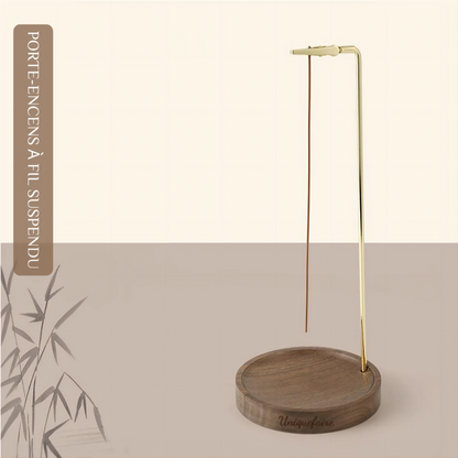 Support en Noyer à Bâtons d'Encens en Suspension