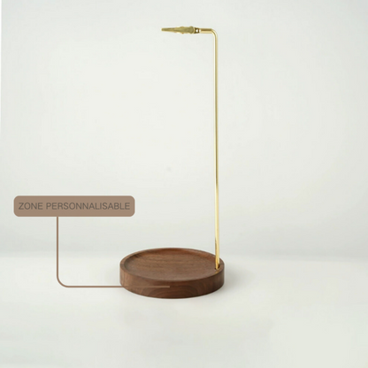 Support en Noyer à Bâtons d'Encens en Suspension