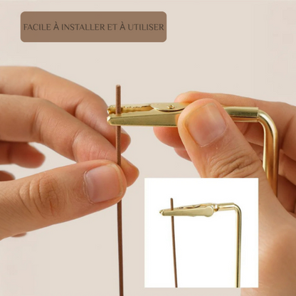 Support en Noyer à Bâtons d'Encens en Suspension