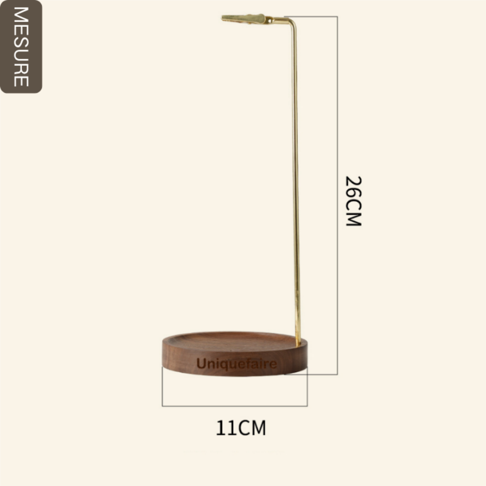 Support en Noyer à Bâtons d'Encens en Suspension