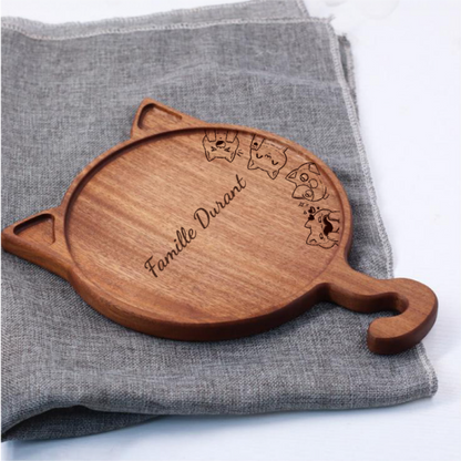 Planche à Pizza Personnalisée Pour Famille 1 à 6 chats disponibles