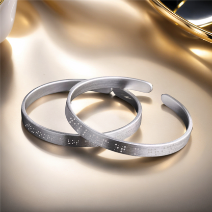 Bracelet braille personnalisé, points en relief, alphabet et chiffres, un cadeau pour les aveugles et les malvoyants