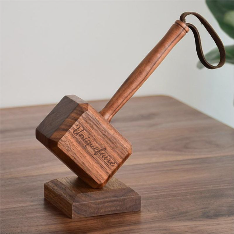 Décapsuleur en Forme de Marteau en Bois Décor Personnalisable pour Maison avec Ouvre-bouteille