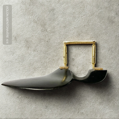 Violon Mentonnière 4/4 en Bois d'Ébène avec Pince Couleur Or