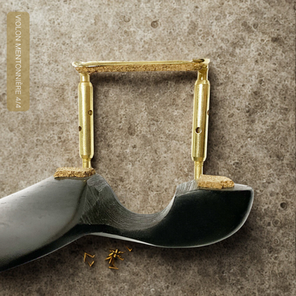 Violon Mentonnière 4/4 en Bois d'Ébène avec Pince Couleur Or