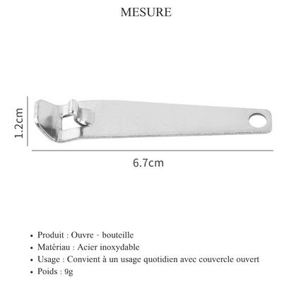 Décapsuleur en Acier Inoxydable Ouvre - bouteille Portable