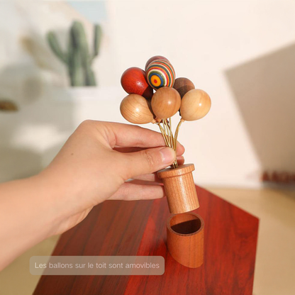 Tirelire Chalet en Bois Boîte à Monnaie Décor de Maison Cadeau pour Famille